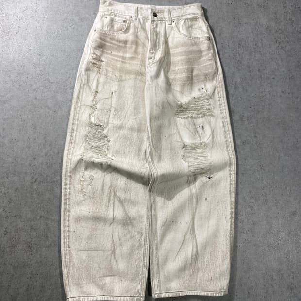 [28] Branded 브랜디드 인더스트리 더티워시드 와이드 데님팬츠