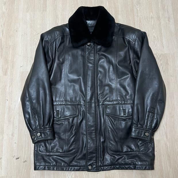 골프브라더스 남성 천연 양가죽 봄버 카라 가죽자켓 XL/105 