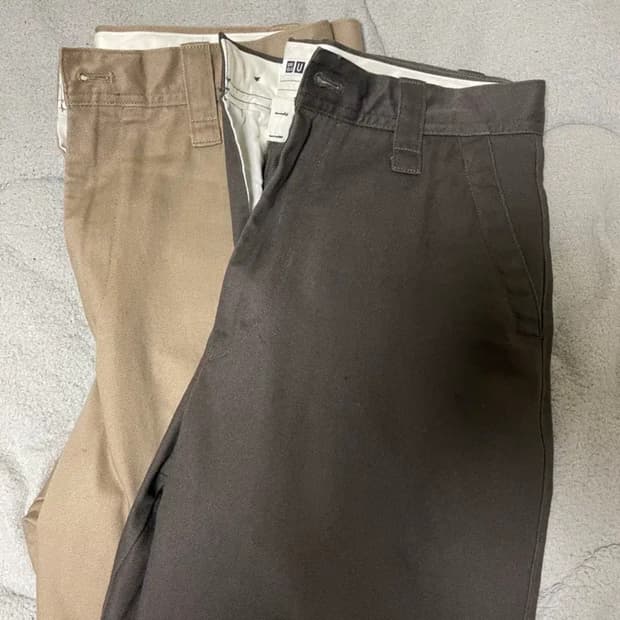 유니클로 와이드핏 치노팬츠 76