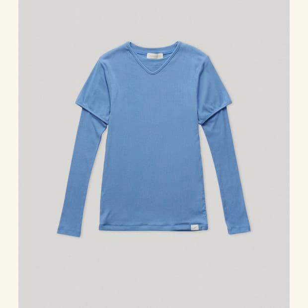 스무드무드 bobo layered tee fresh blue