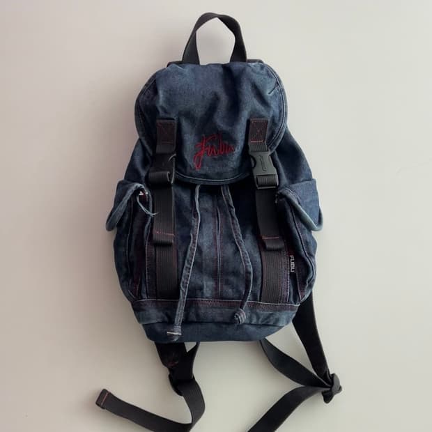 푸부 빈티지 데님 백팩