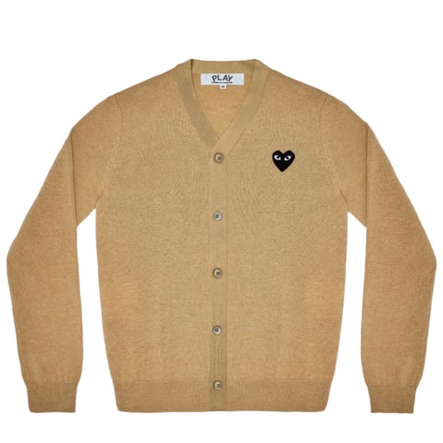 [xl] 꼼데가르송 블랙와펜 베이지 가디건