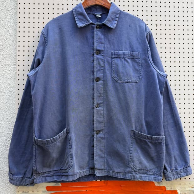 WASHED BLUE OLD VINTAGE FRENCH 프렌치워크자켓