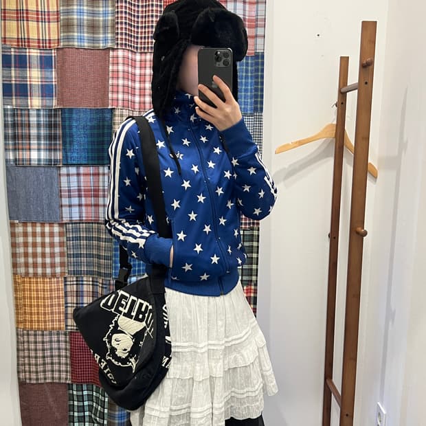 아디다스 블루 화이트 스타 져지