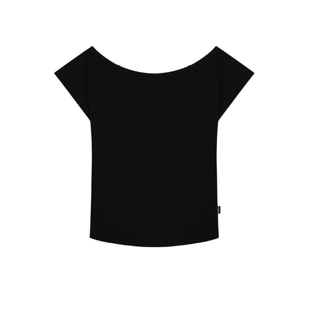 보헴서 베이직 보트넥 티 블랙