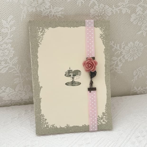 ⊰dot flower⊱ book-band 리본 꽃 북밴드