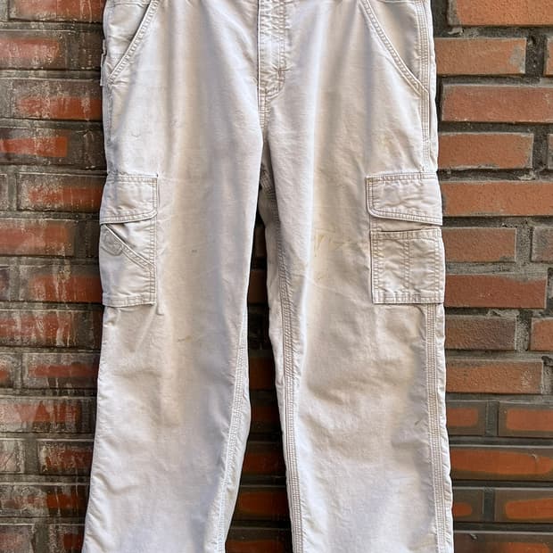 [36x30] 칼하트 빈티지 카고팬츠 베이지 워크웨어 팬츠 D280