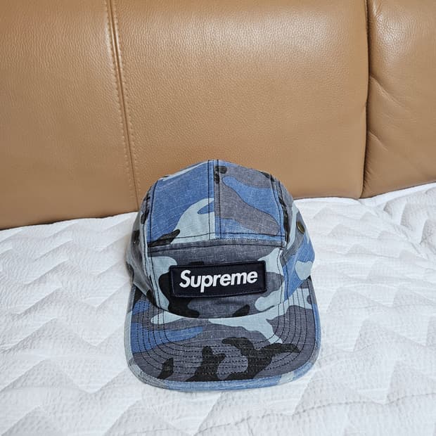 슈프림 밀리터리 캠프캡 모자 볼캡 블루 카모 25FW