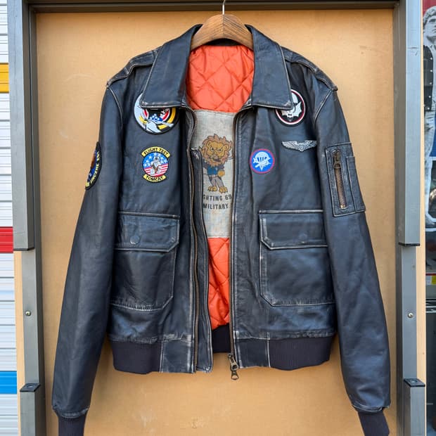 이태리 메이드 레더 플라이트 자켓