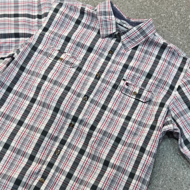 Carhartt 칼하트 그린체크 반팔셔츠