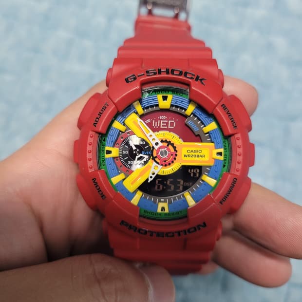 정품 지샥 GA-110FC 레고 크레이지 레드 시계