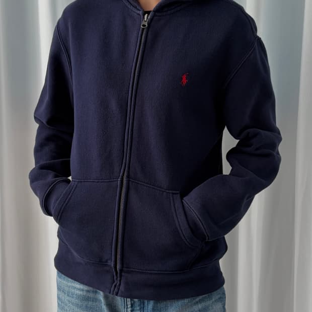 [S]폴로 랄프로렌 코튼 후드집업 navy