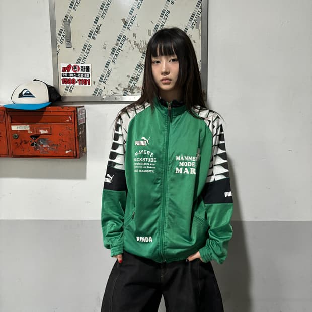 90s PUMA 올드스쿨 펑크프린팅 져지 트랙탑