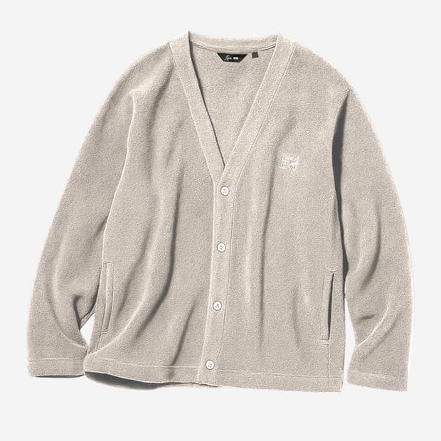 M 유니클로 니들스 플리스 가디건 베이지 미시착 판매