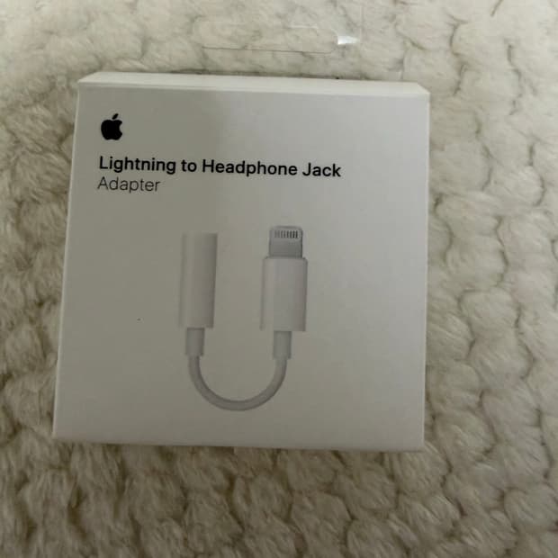 새상품) 정품.애플 라이트닝 3.5 헤드폰 이어폰 잭 젠더 어댑터