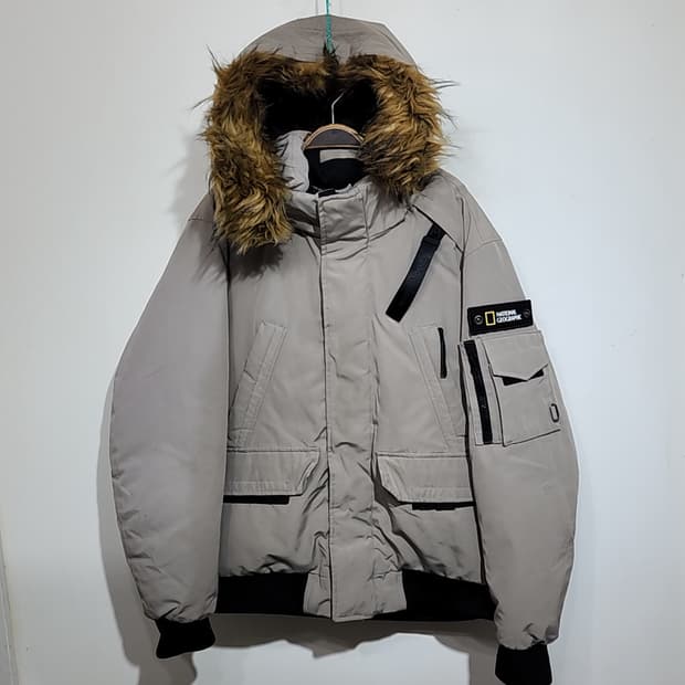 (XXL) 내셔널지오그래픽 오리털 패딩점퍼 와펜 빅사이즈 다운자켓