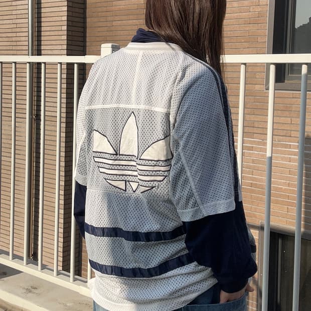90s ADIDAS 파이어버드 매쉬 레이어드 져지