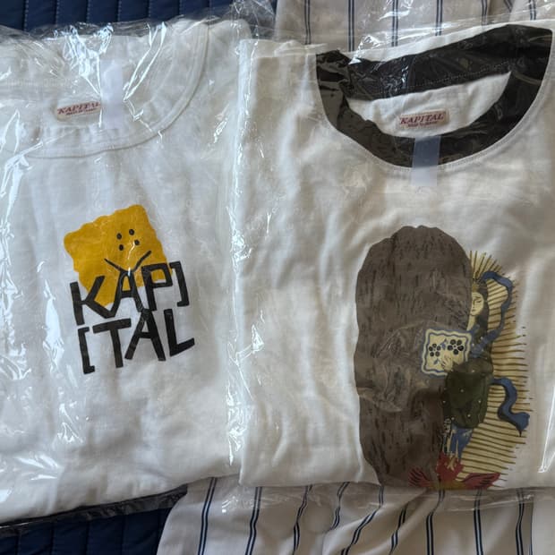 캐피탈 루키 크루 티셔츠 썬 샤이 링거 티셔츠