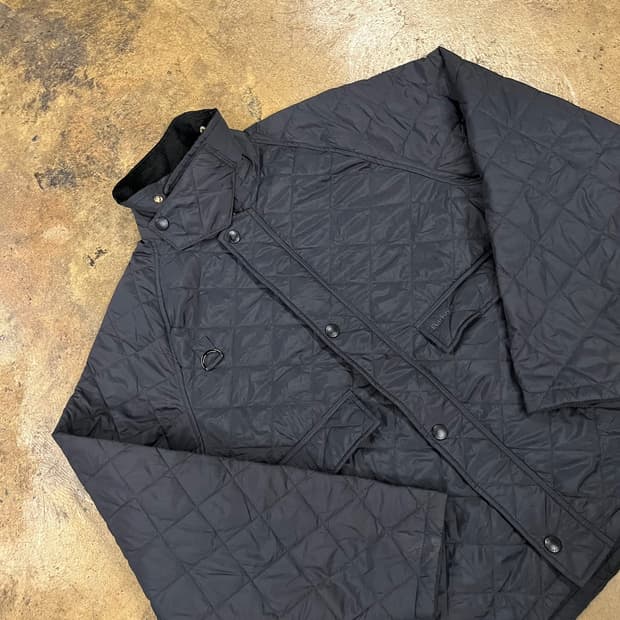 [정품/40] 바버 블랙 퀼팅 자켓 b10