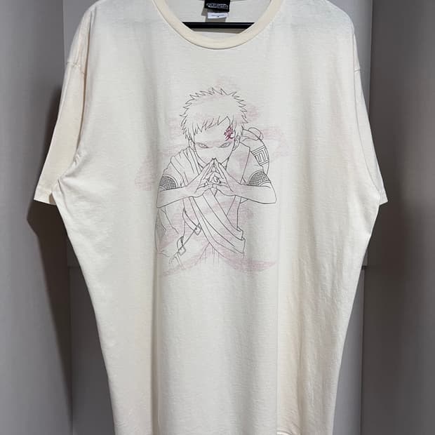 빈티지 00s 2002 Naruto Gara 나루토 가아라 애니 티셔츠