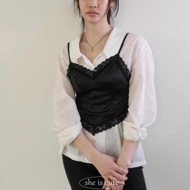 쉬이즈큐트 돌리탱크탑 dolly tank top 블랙