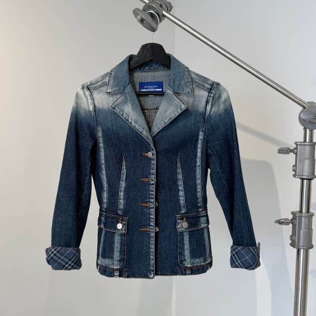 BURBERRY 버버리 슬림핏 데님 자켓 38