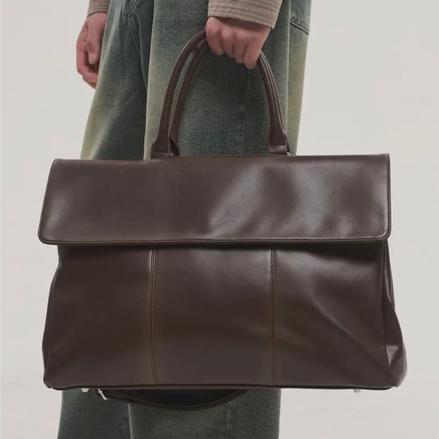 노이어 레더 크로스 토트백