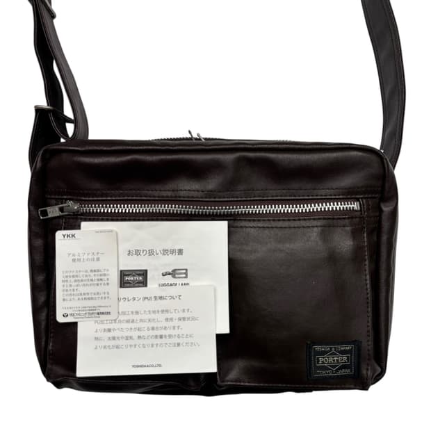 요시다 포터 레더 플리스타일 숄더백 OS