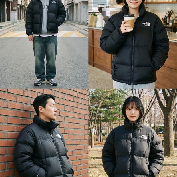 [노스페이스] 겨울 근본템 700필 블랙 구스다운 눕시 패딩 105