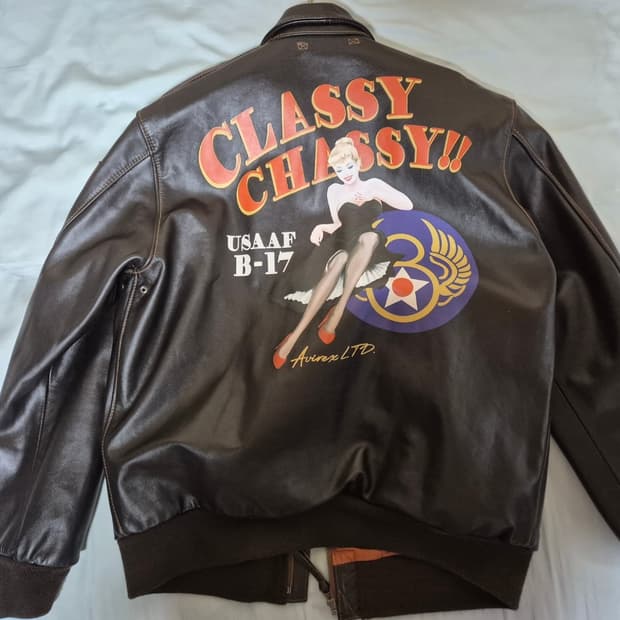 아비렉스 말가죽 A2 핀업걸 자켓
