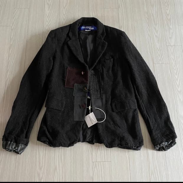 준야와타나베 축융 울 패치워크 자켓