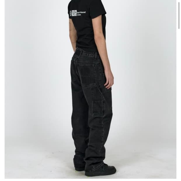 플라스틱프로덕트 Mpa painter denim pants (black)