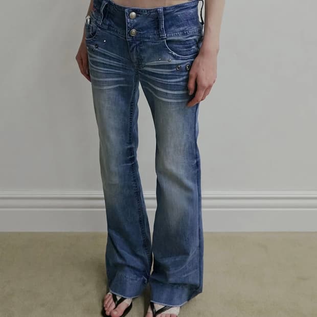 스컬프터 DIY Bootcut Denim Ice Blue 부츠컷