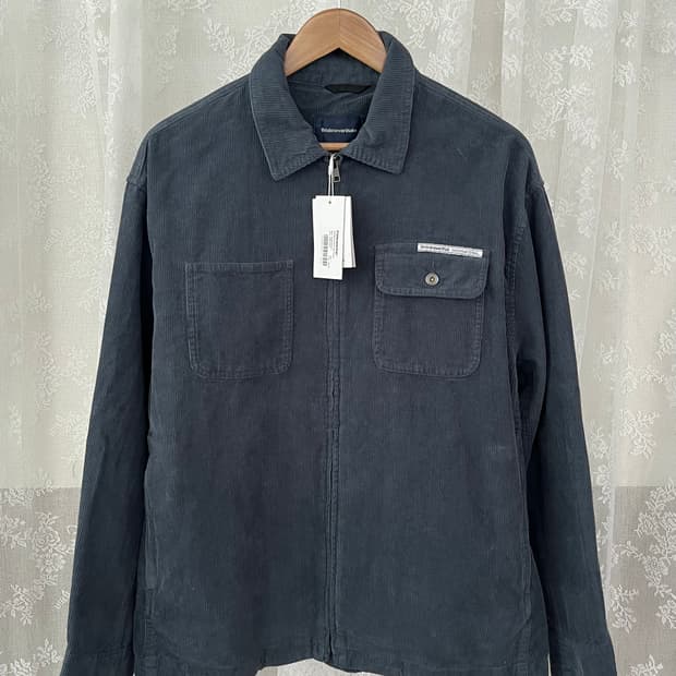 L) 새상품 디스이즈네버댓 코듀로이 집 자켓 다크 슬레이트