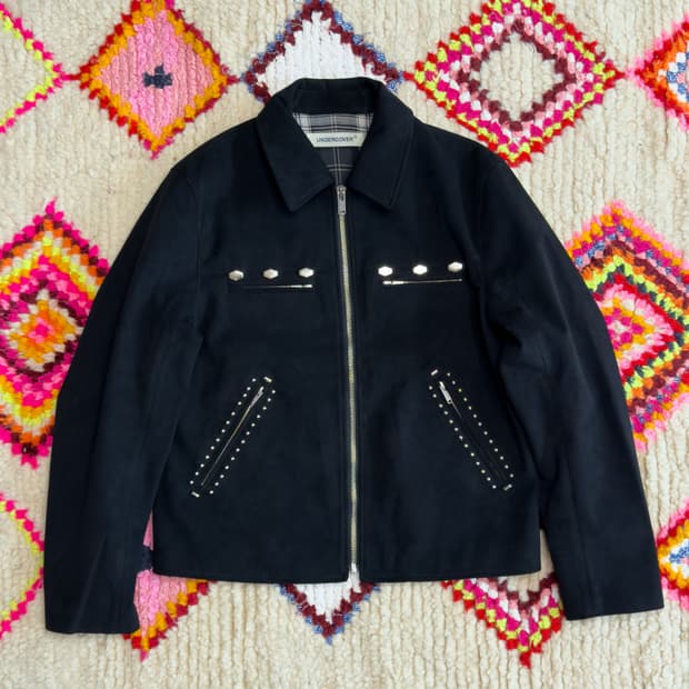 언더커버 마이크로 스웨이드 블루종 자켓