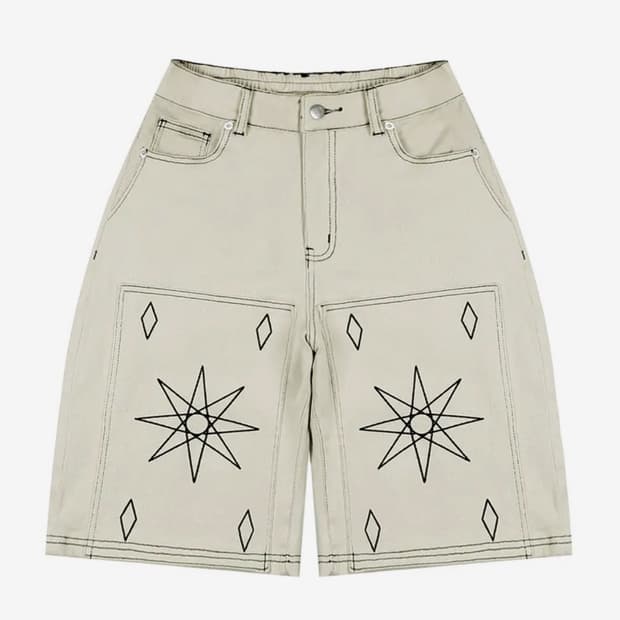 XP206 아리아 버뮤다 데님 쇼츠 (CREAM)