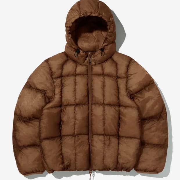 스웨이드 푸퍼 자켓