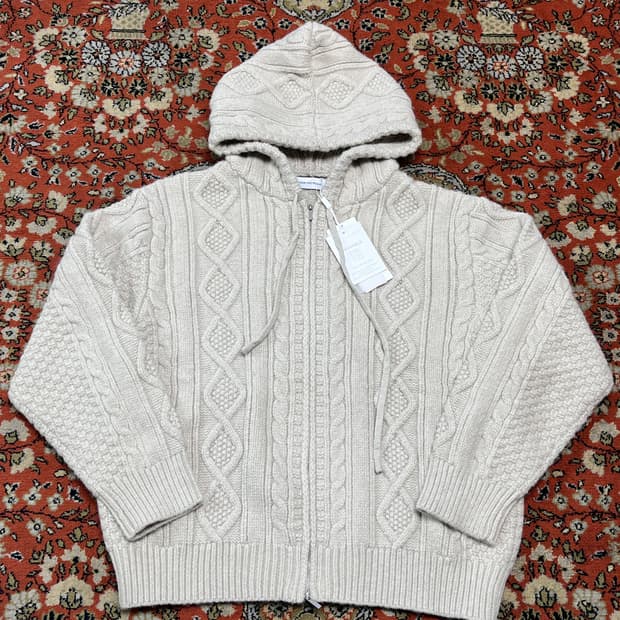 [FREE] 언더더오션 짜임 니트 후드 집업