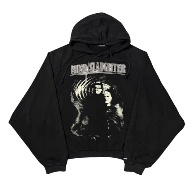 (OS) 프로젝트 G/R 마인드 슬로터 워시드 후드티 블랙