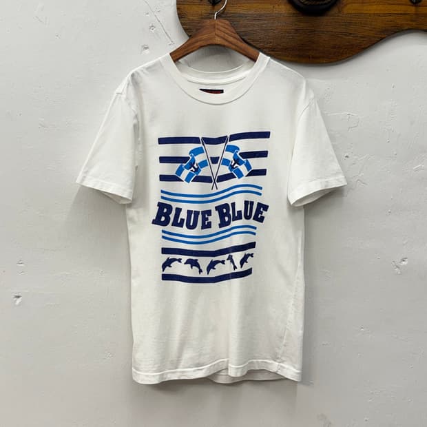 BLUE BLUE 마린 반팔 싱글 스티치 티셔츠 [66]