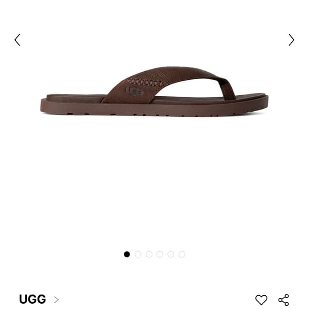 UGG 스웨이드 레더 플립 슬리퍼 26 S/S