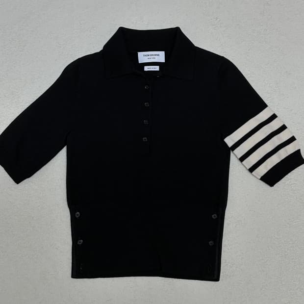 (새거급,매장판) 톰브라운 미세스톰 여성 메리노울 니트 반팔 38