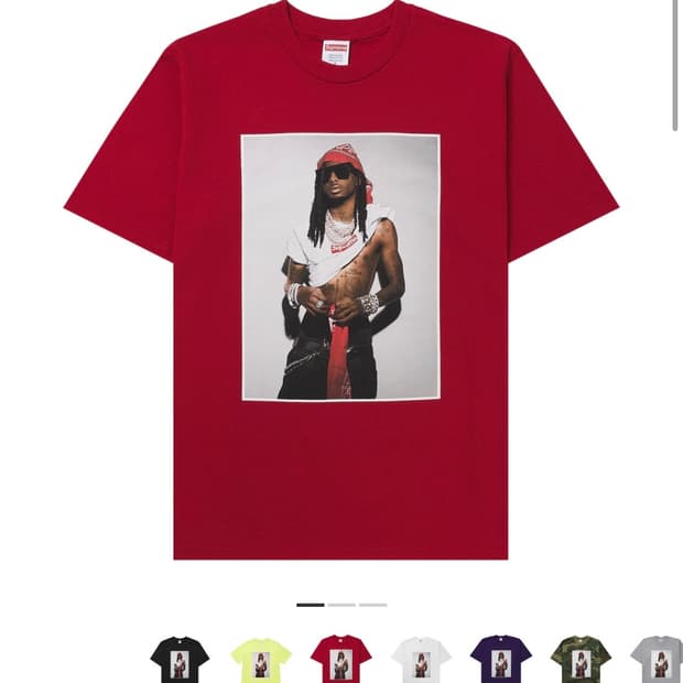 슈프림 플레이보이카티 티셔츠 레드 m