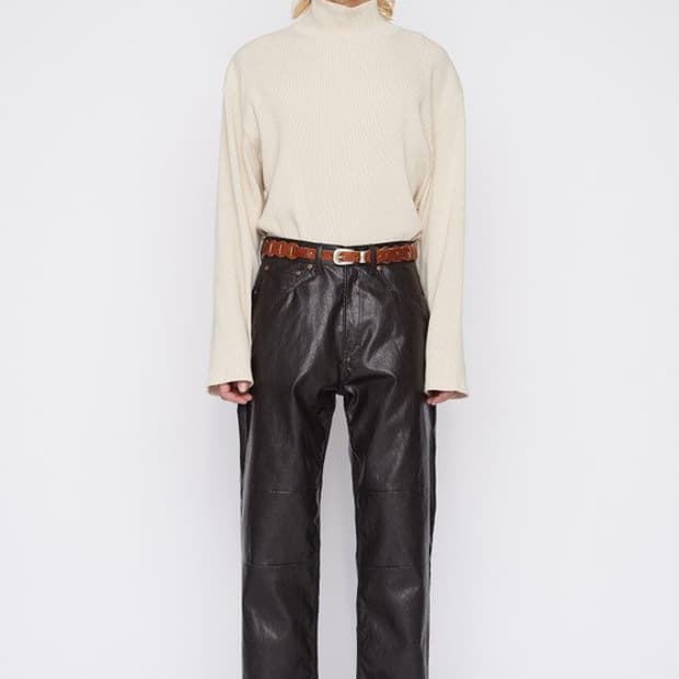 [29] 아워레가시 페이크 레더 팬츠