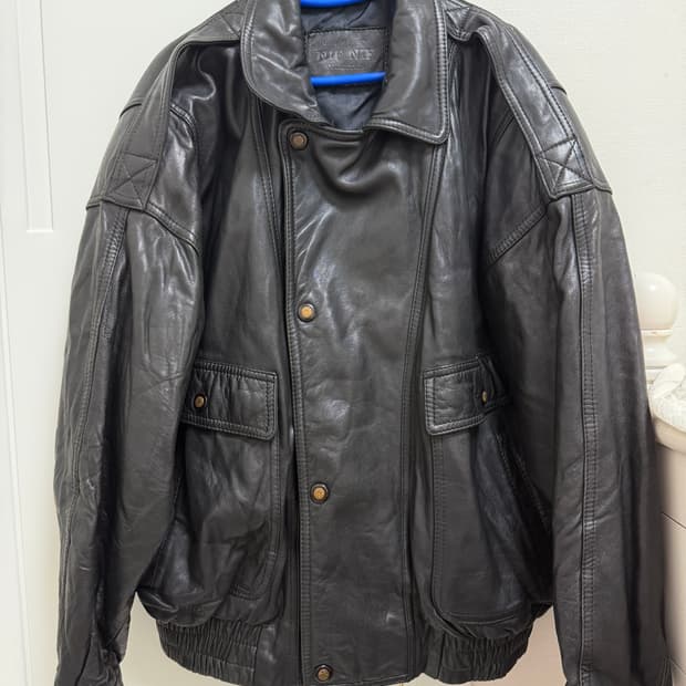 빈티지 양가죽 자켓 오버핏 리얼레더