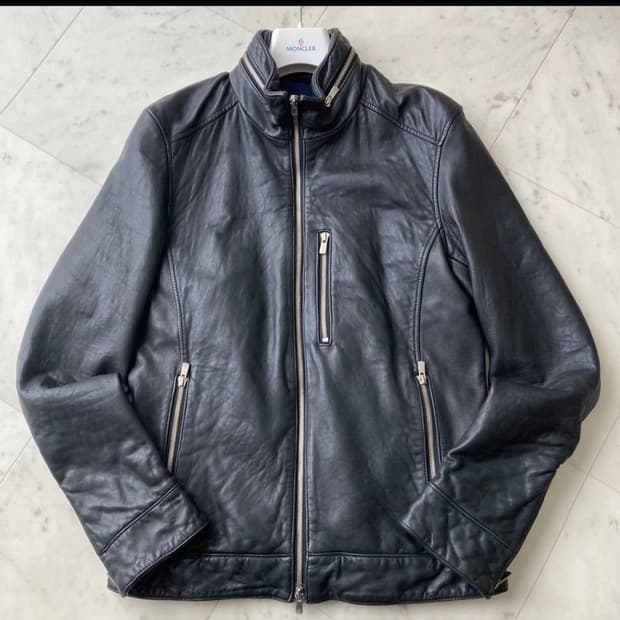 준 하시모토 양가죽 레더자켓