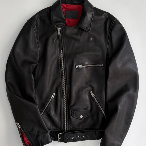 [L] 올세인츠 코디 가죽 바이커 자켓