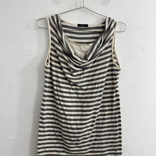 drape stripe sleeveless