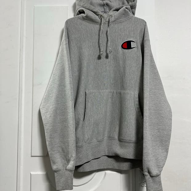챔피온 리버스위브 빅로고 후드티