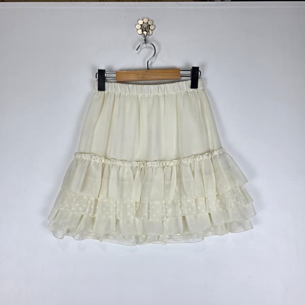 프릴 캉캉 밴딩스커트 